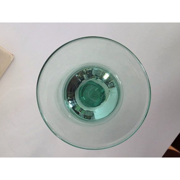 Set Of 4 Vintage Green Libby Clarion Glass Goblets - Picture 7 of 9